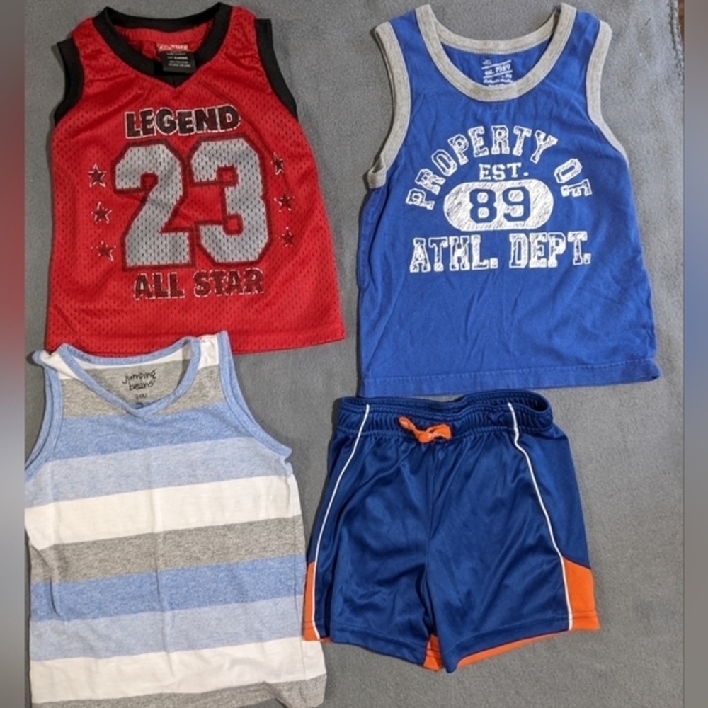 Boys tank tops and shorts 24 months jumping beans